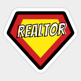 Realtor Super Hero Sticker